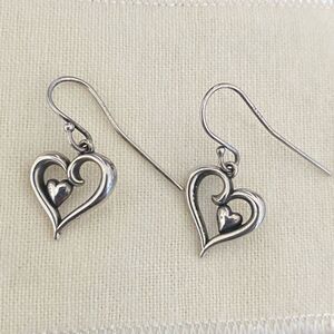 James Avery Retired Joy Of My Heart Dangle Earrings
